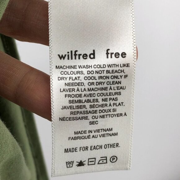 Aritzia Wilfred Free Sage Green Ruched Side Slit Midi Skirt XXS - Picture 6 of 13